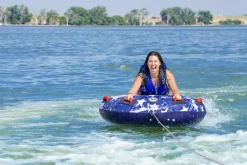 Stars & Stripes Kit | 1 Rider Towable Tube, Pump, Rope for Boating